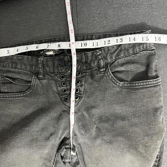 4th and Bleeker for Billabong 2013 black lace up low rise skinny jeans Size 28 - Picture 8 of 9